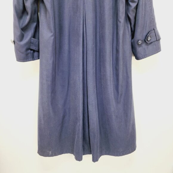 SOPHISTICATE PETITE  Navy Blue Thermal Double-Breasted Trench Coat Size 0 Womens - Picture 13 of 14